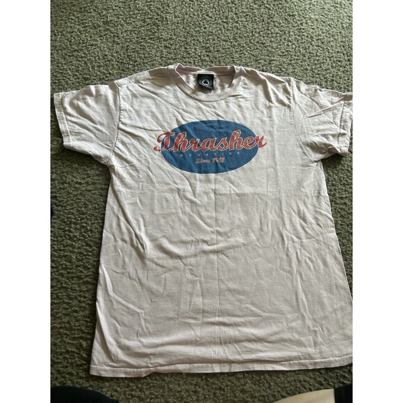 Thrasher Light Pink Graphic T-Shirt - Mens Medium - Picture 1 of 5